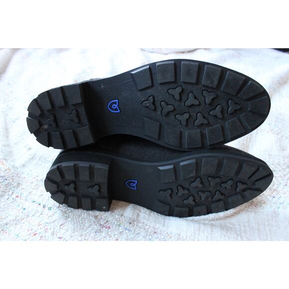 Rothy's Dark Grey Merino Wool Knit Chelsea Lug Ankle Boots Size 7.5 - Picture 5 of 6